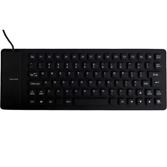 Keyboard Wired Waterproof Flexible Silicone Gel 85 Keys